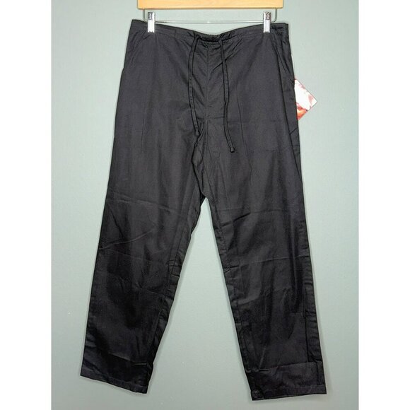 Dickies Women's Medium Black Pink Racing Stripe Drawstring Waist Scrub Pants NWT - Picture 1 of 12